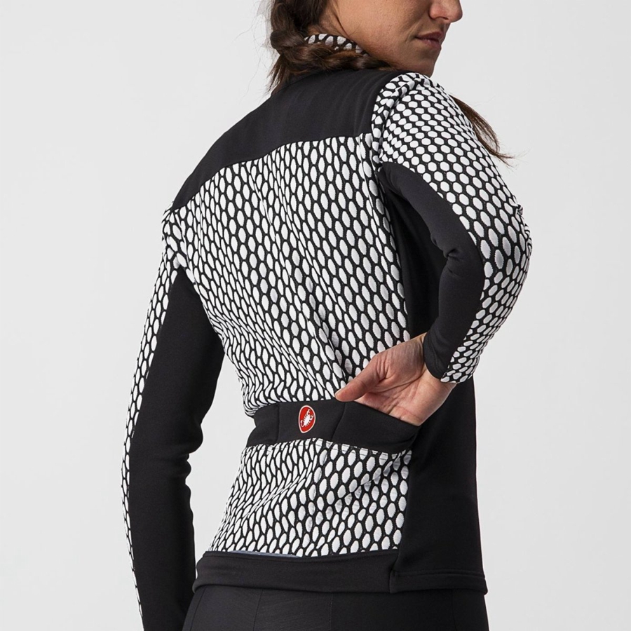 Castelli SFIDA 2 FZ Women Jersey Black / White | 7456IMCEO