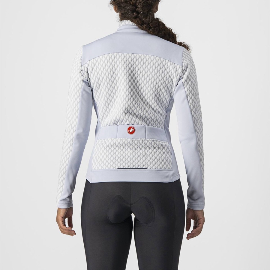 Castelli SFIDA 2 FZ Women Jersey Silver Grey / White | 1756WKXCG