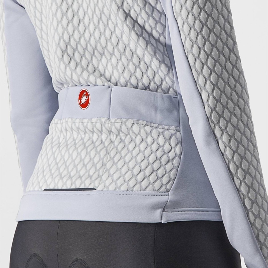 Castelli SFIDA 2 FZ Women Jersey Silver Grey / White | 1756WKXCG