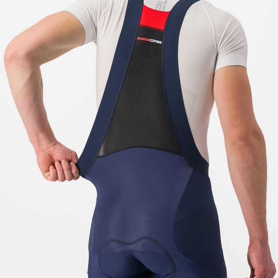 Castelli SORPASSO RoS Men Bib Tights Blue | 0563YROMZ