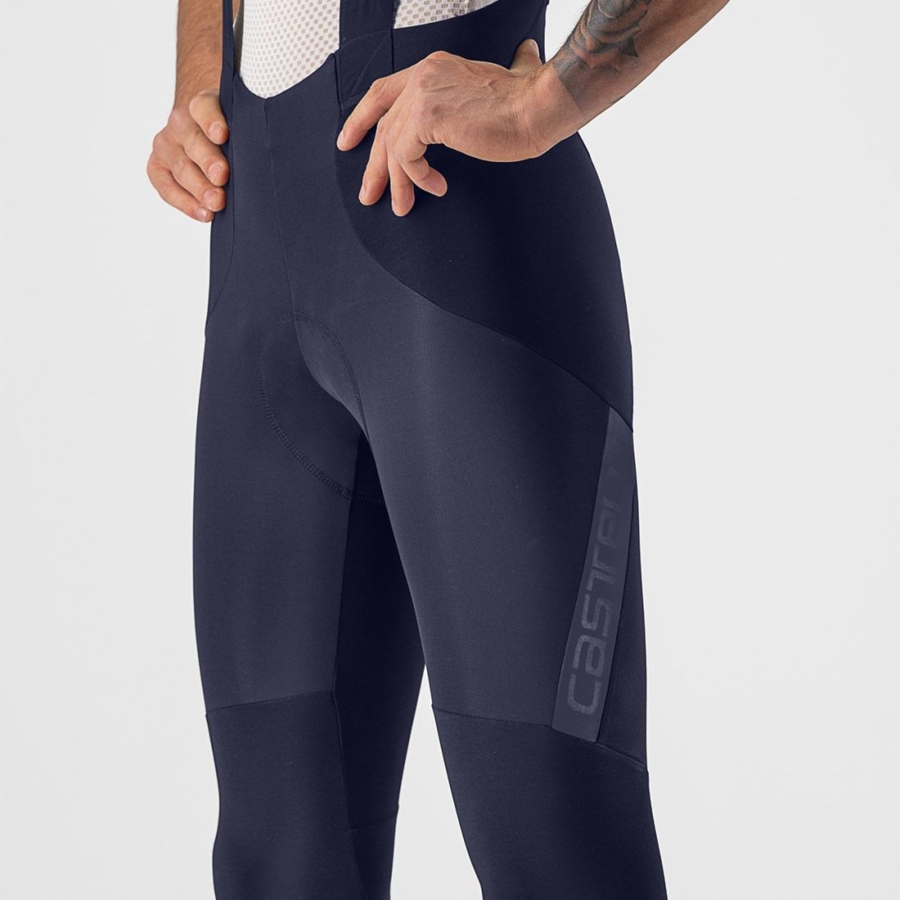 Castelli SORPASSO RoS Men Bib Tights Blue | 0563YROMZ