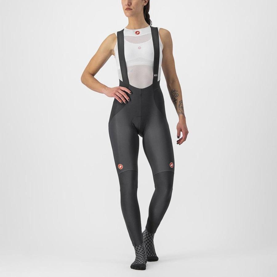 Castelli SORPASSO RoS W Women Bib Tights Black | 4173AMYJP