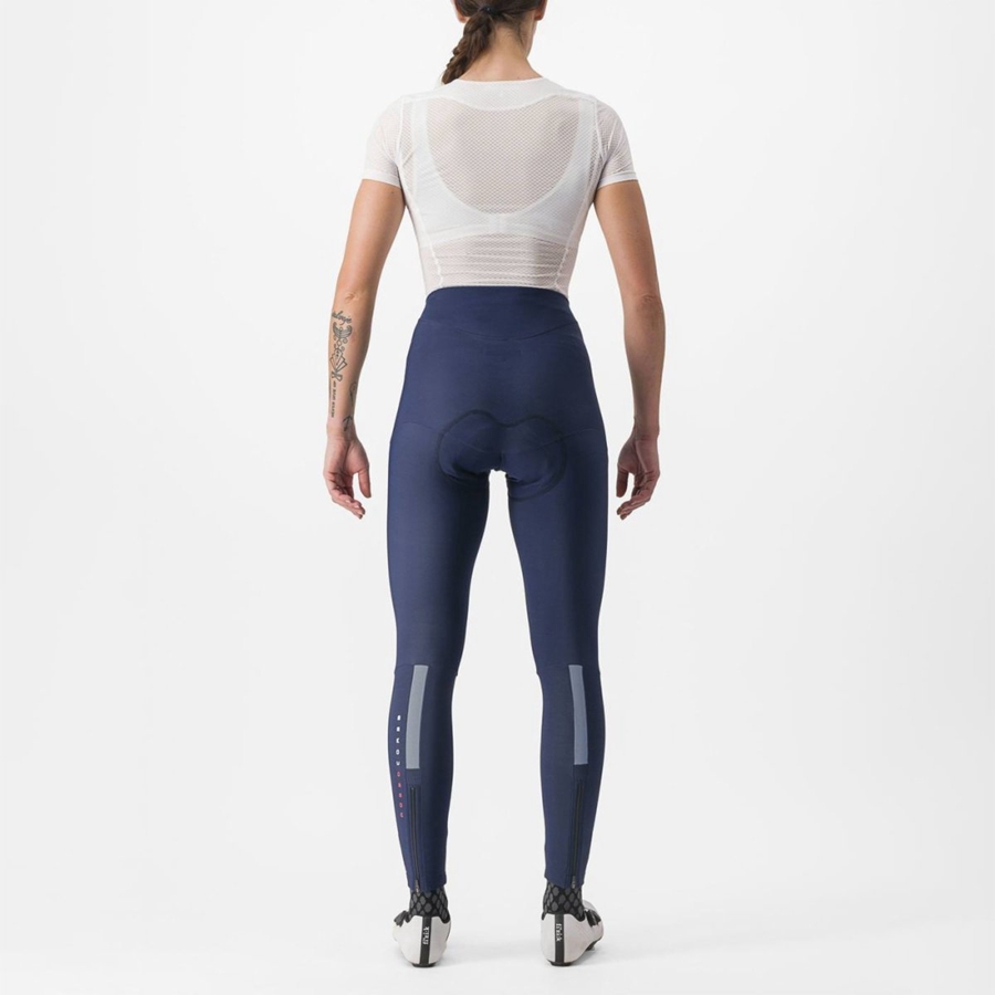 Castelli SORPASSO RoS W Women Leggings Blue / Silver | 4569ONSWM