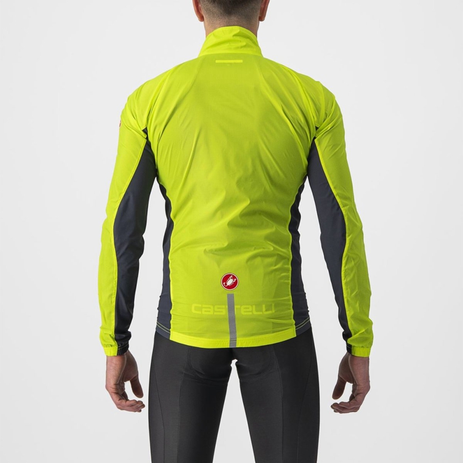 Castelli SQUADRA STRETCH Men Protection Light Green / Dark Grey | 4397LUAOK