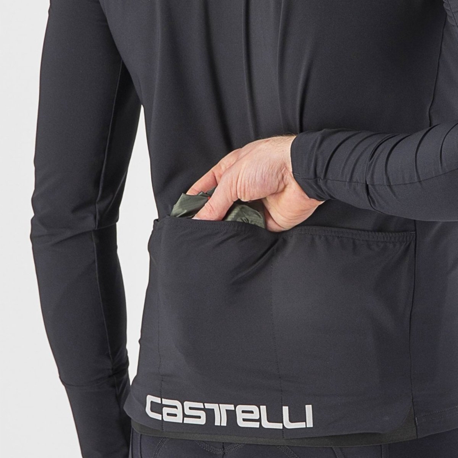 Castelli SQUADRA STRETCH Men Protection Green / Dark Grey | 0564JLPDM