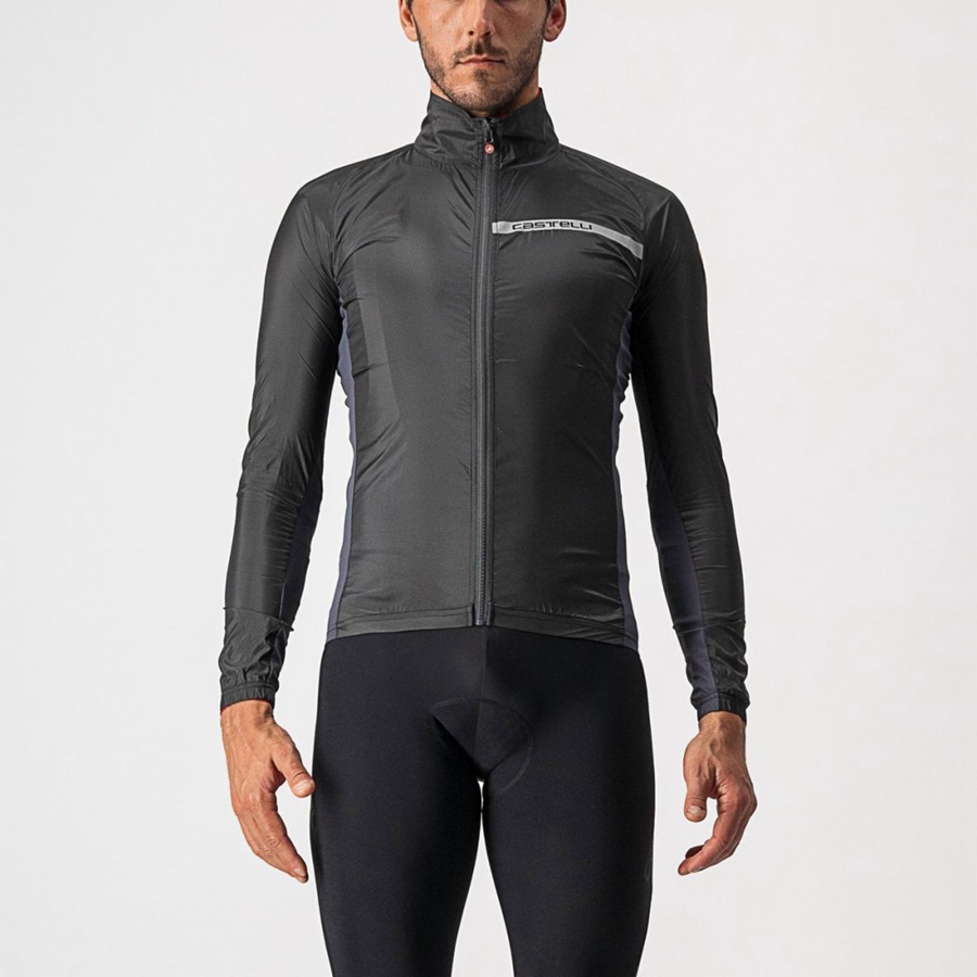 Castelli SQUADRA STRETCH Men Protection Black / Dark Grey | 3248INLWH