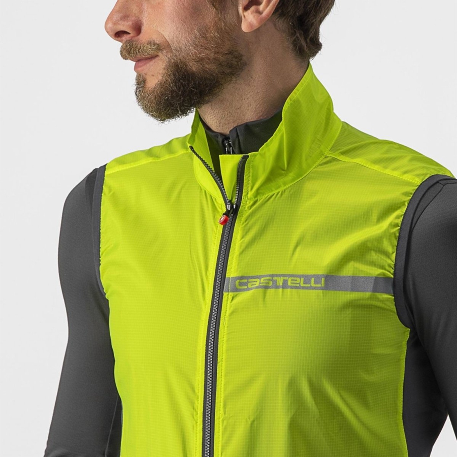 Castelli SQUADRA STRETCH Men Vest Light Green / Dark Grey | 5634FZVOJ