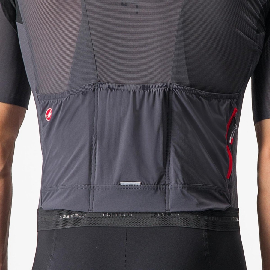 Castelli SUPERLEGGERA 3 Men Jersey Dark Grey | 5478MACRK