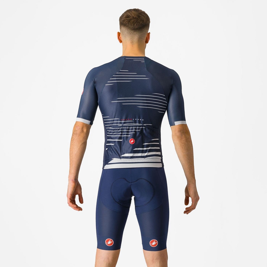 Castelli SUPERLEGGERA Men Bib Shorts Blue | 7239JLOFW