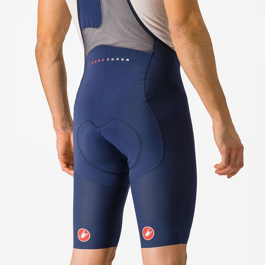 Castelli SUPERLEGGERA Men Bib Shorts Blue | 7239JLOFW