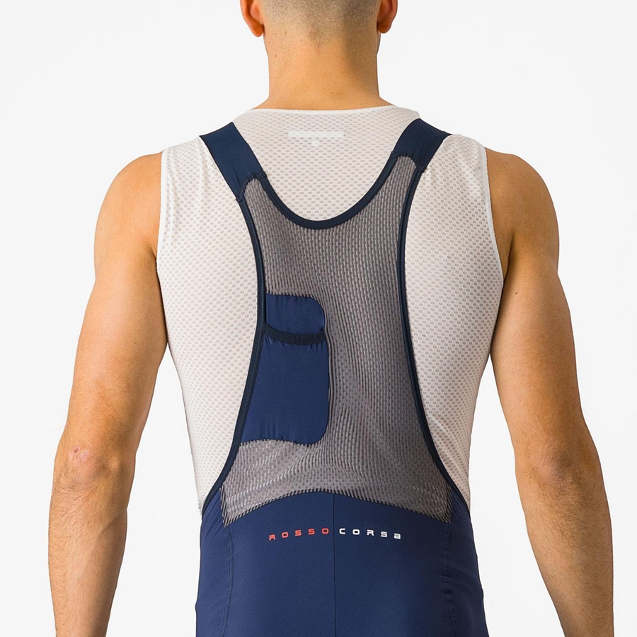 Castelli SUPERLEGGERA Men Bib Shorts Blue | 7239JLOFW