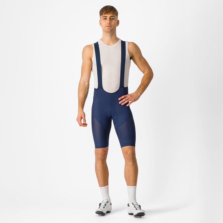 Castelli SUPERLEGGERA Men Bib Shorts Blue | 7239JLOFW