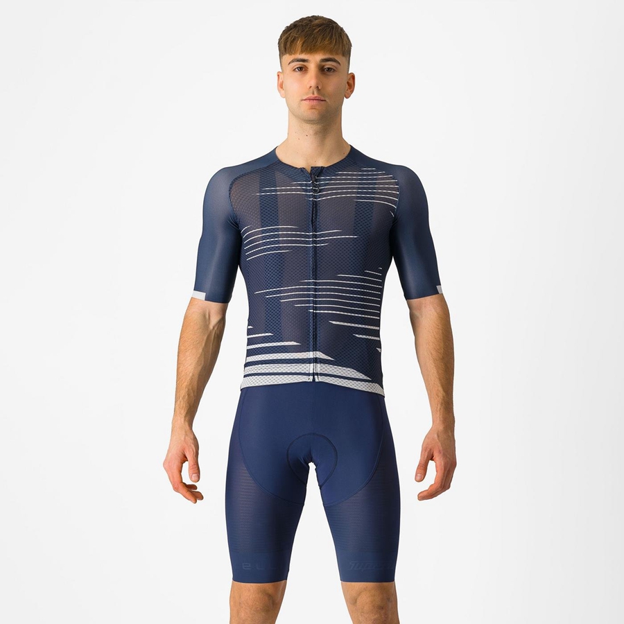 Castelli SUPERLEGGERA Men Bib Shorts Blue | 7239JLOFW