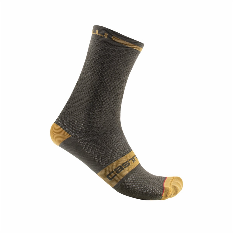 Castelli SUPERLEGGERA T 12 Men Socks Deep Green | 6750EJFWL