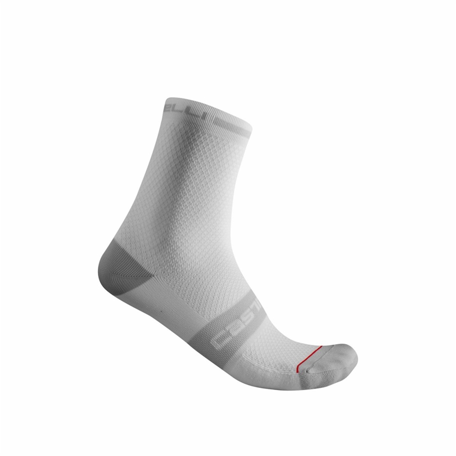 Castelli SUPERLEGGERA T 12 Men Socks White | 2913WAIKB