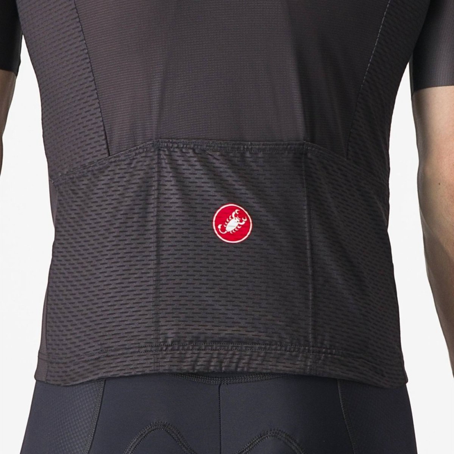 Castelli TRADIZIONE Men Jersey Black / Dark Grey / Red | 9863RQBTG