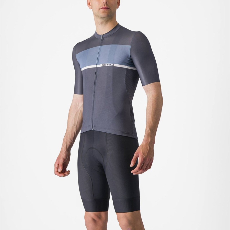 Castelli TRADIZIONE Men Jersey Blue / Light Grey Blue | 0631CTPUK