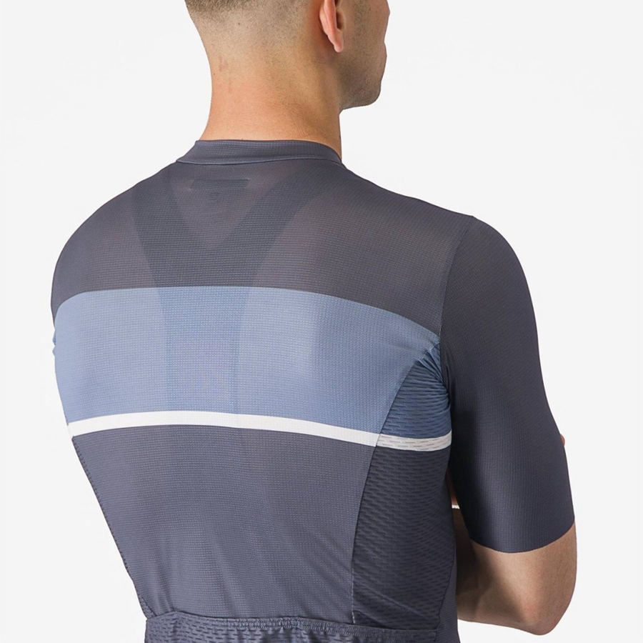 Castelli TRADIZIONE Men Jersey Blue / Light Grey Blue | 0631CTPUK