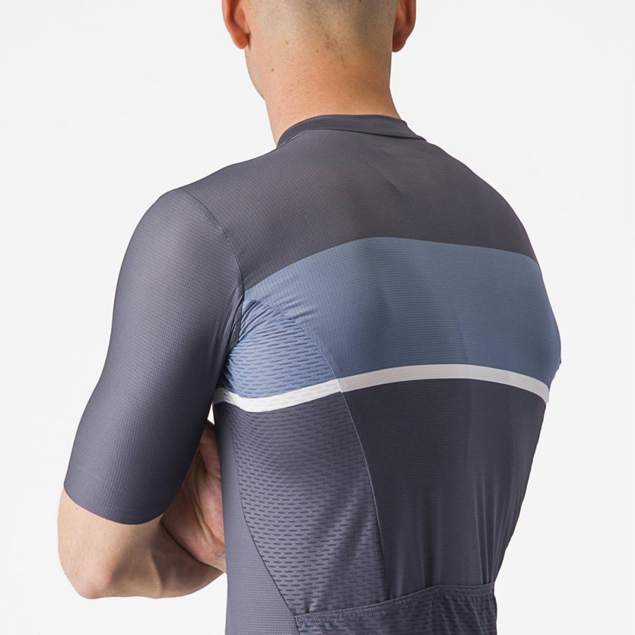 Castelli TRADIZIONE Men Jersey Blue / Light Grey Blue | 0631CTPUK