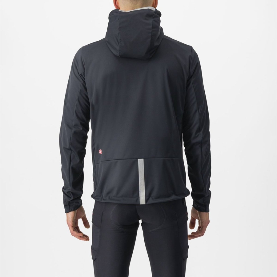 Castelli TRAIL HOODIE Men Jackets Black | 3427QZSLR