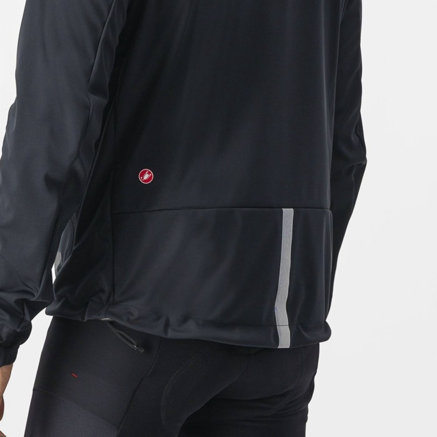 Castelli TRAIL HOODIE Men Jackets Black | 3427QZSLR