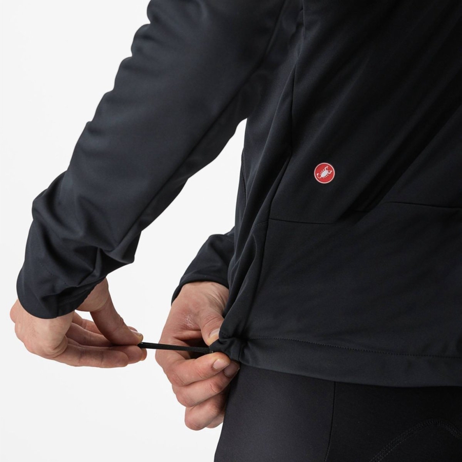 Castelli TRAIL HOODIE Men Jackets Black | 3427QZSLR