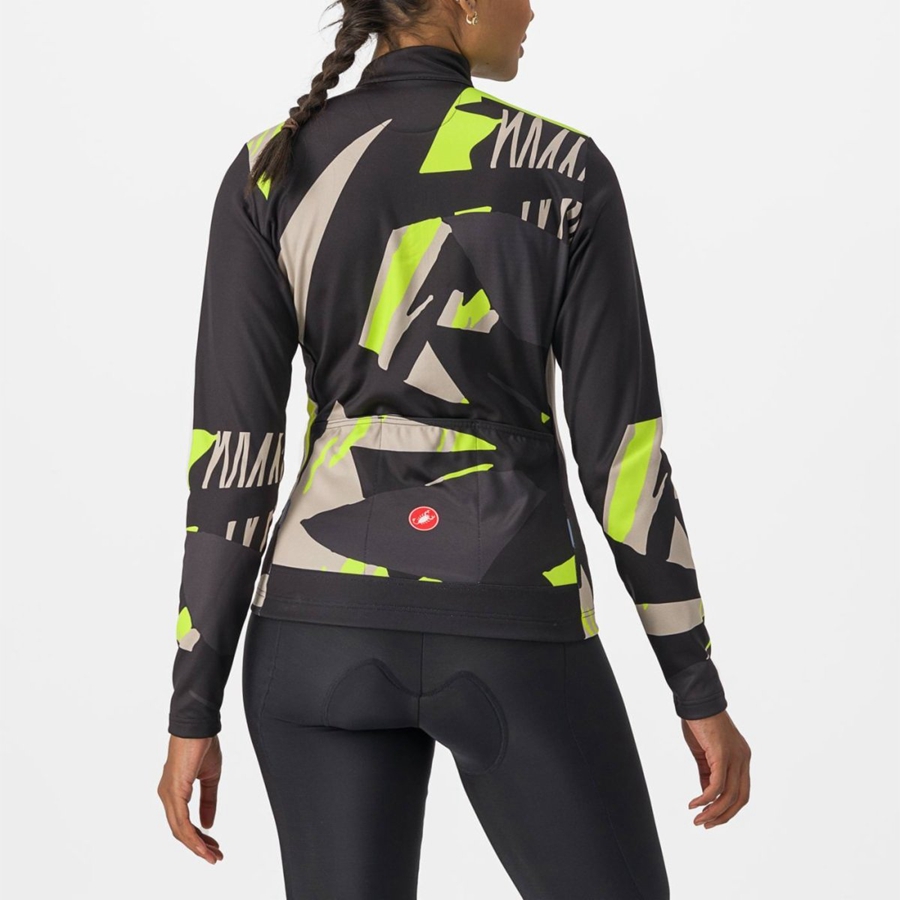 Castelli TROPICALE LS Women Jersey Black | 2379RKCVP