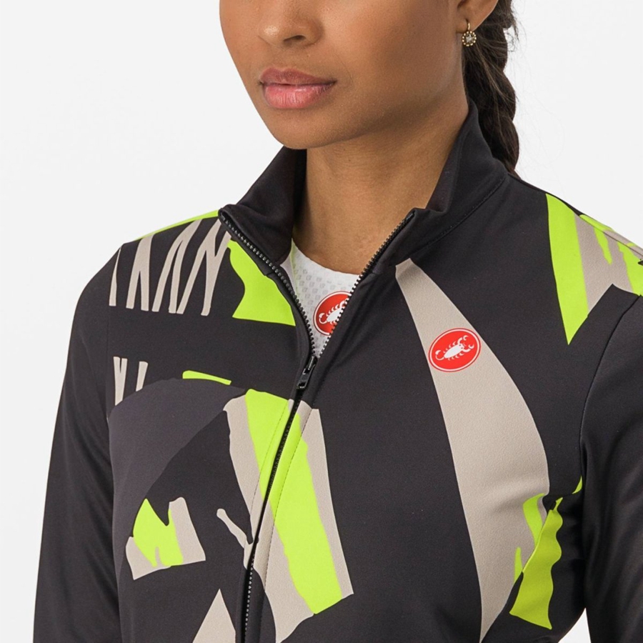 Castelli TROPICALE LS Women Jersey Black | 2379RKCVP