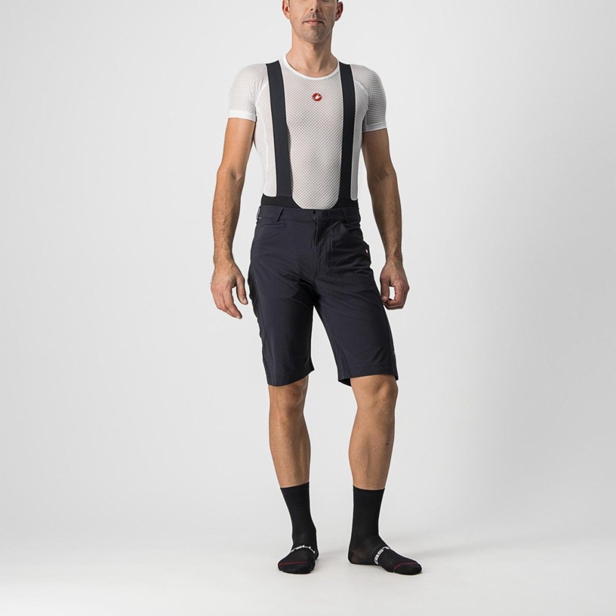 Castelli UNLIMITEDGY Men Shorts Black | 2379PRLVZ