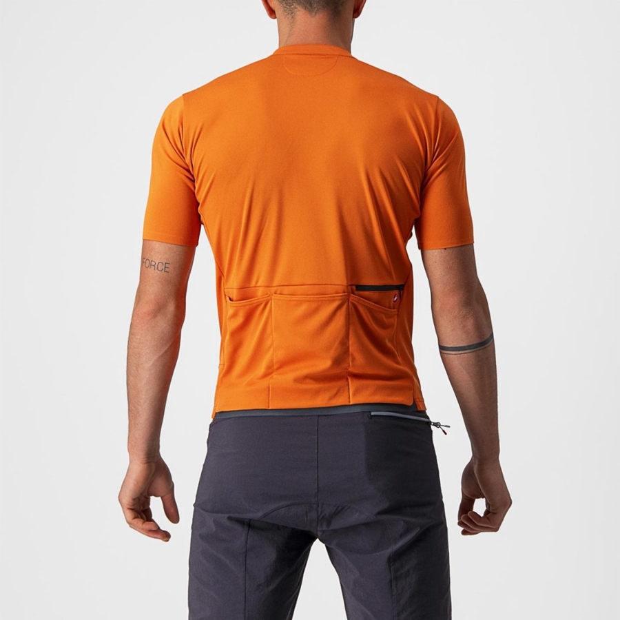 Castelli UNLIMITED ALLROAD Men Jersey Orange Red | 0862IKNBC