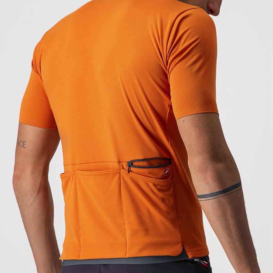 Castelli UNLIMITED ALLROAD Men Jersey Orange Red | 0862IKNBC