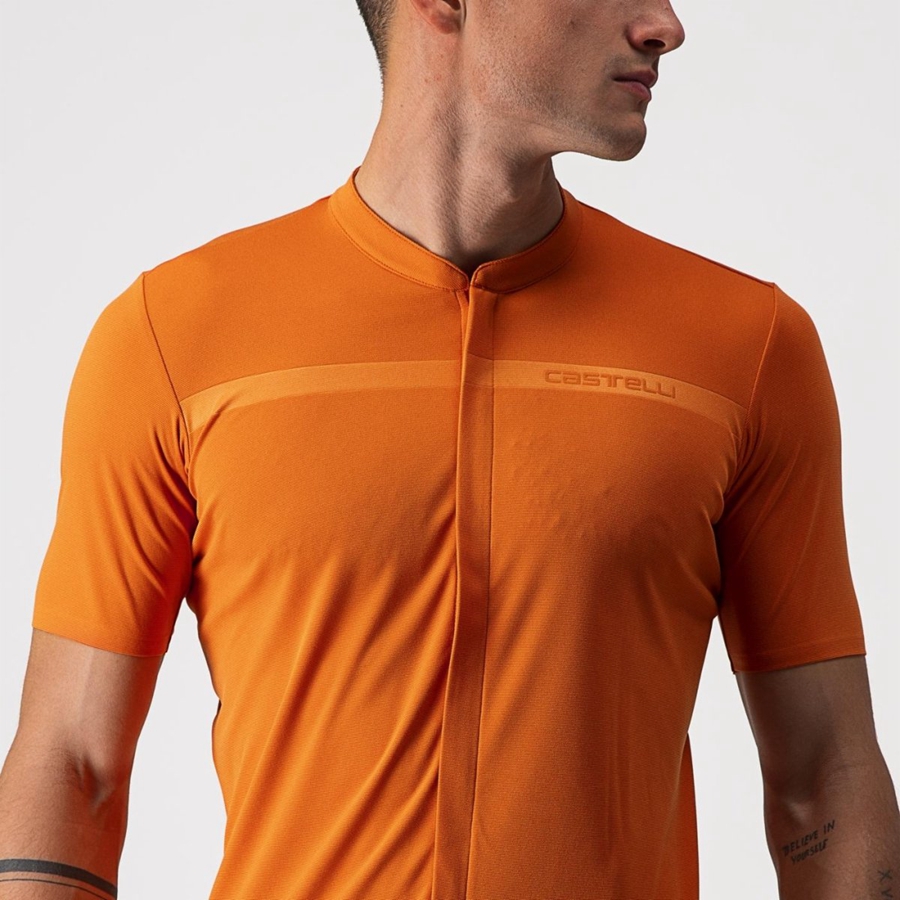 Castelli UNLIMITED ALLROAD Men Jersey Orange Red | 0862IKNBC