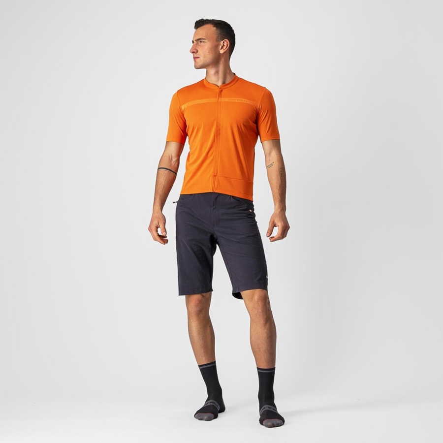 Castelli UNLIMITED ALLROAD Men Jersey Orange Red | 0862IKNBC