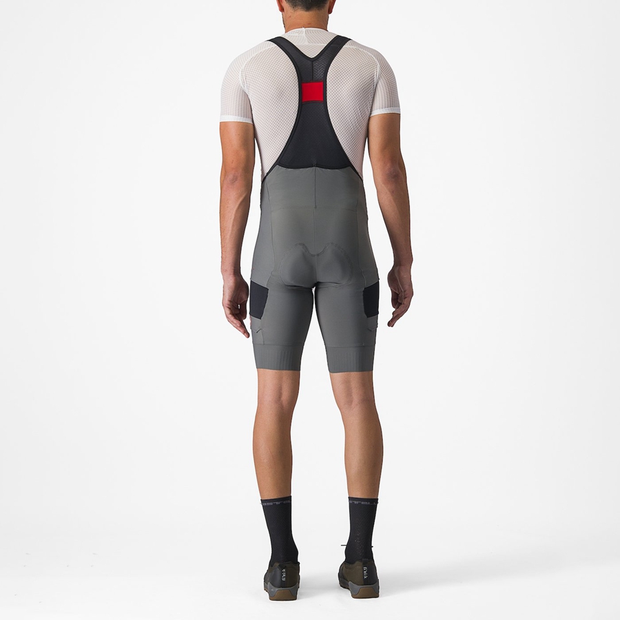 Castelli UNLIMITED CARGO Men Bib Shorts Grey | 2710SNDBZ