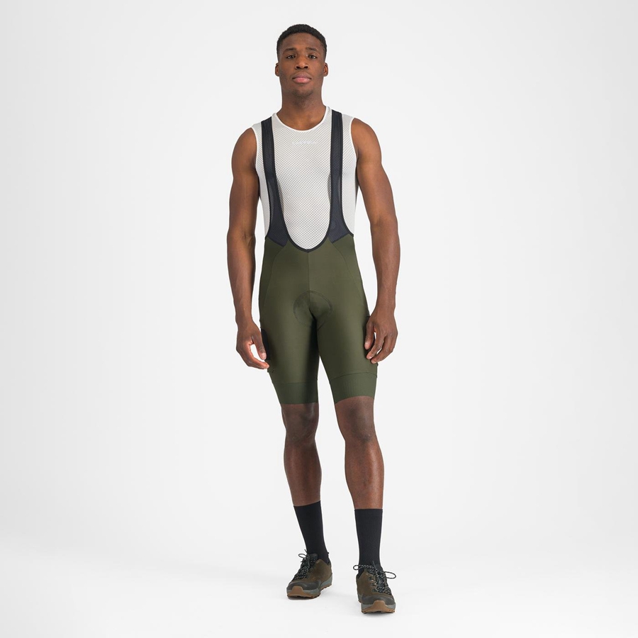 Castelli UNLIMITED CARGO Men Bib Shorts Deep Green | 1275VMZJQ