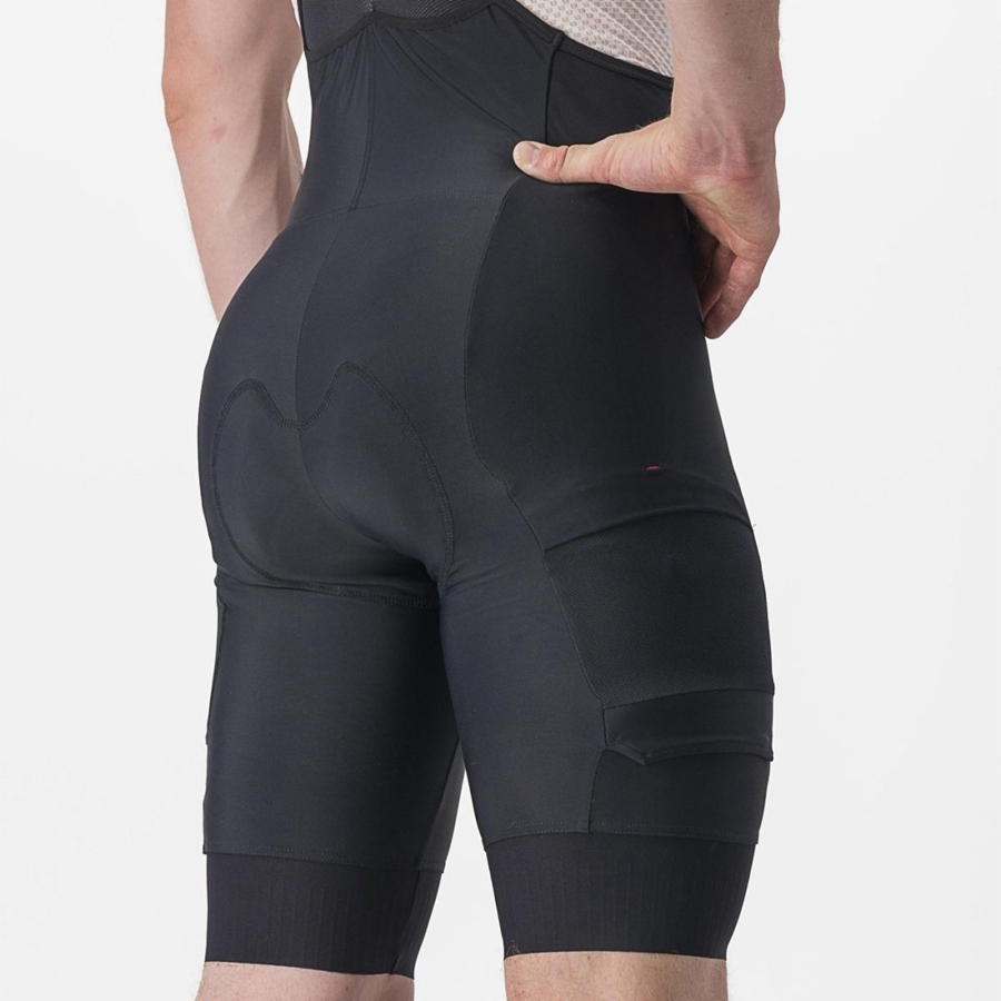 Castelli UNLIMITED CARGO Men Bib Shorts Black | 2964CURFM