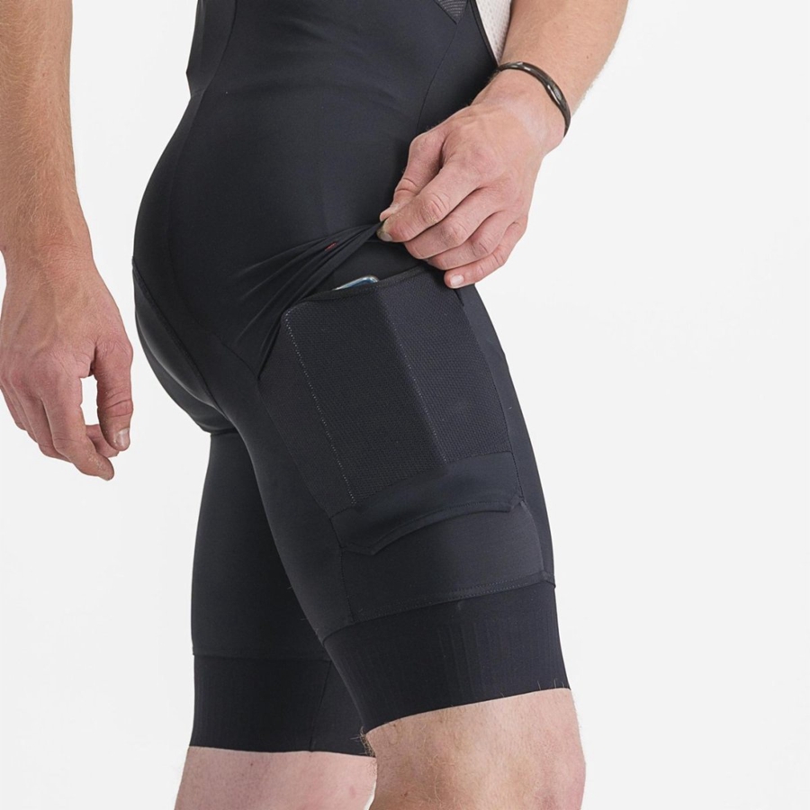 Castelli UNLIMITED CARGO Men Bib Shorts Black | 2964CURFM