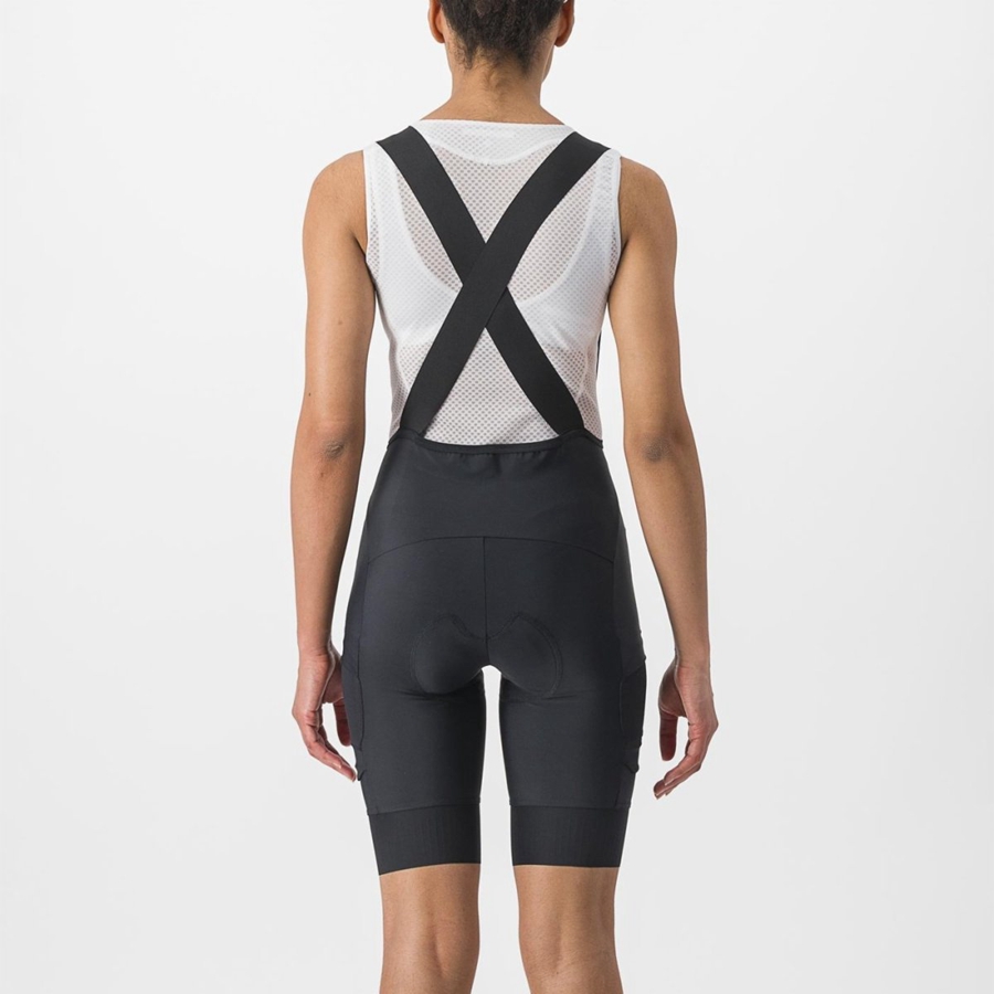 Castelli UNLIMITED CARGO W Women Bib Shorts Black | 8053JVUSO