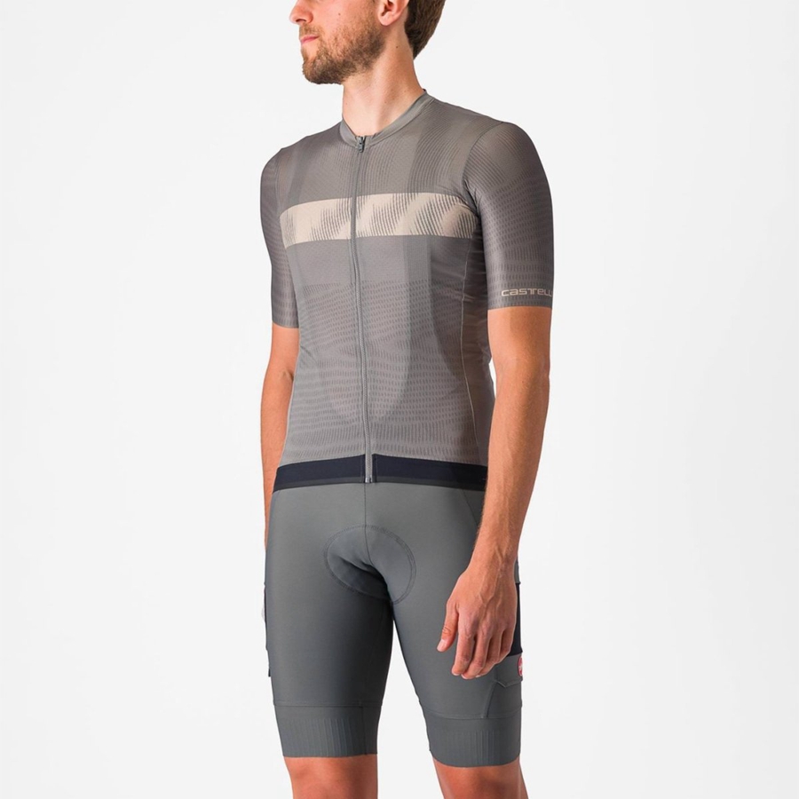 Castelli UNLIMITED ENDURANCE Men Jersey Grey | 2498YQJGN