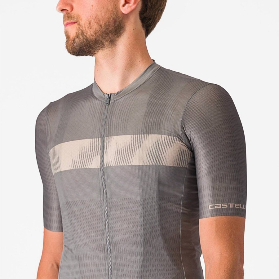 Castelli UNLIMITED ENDURANCE Men Jersey Grey | 2498YQJGN