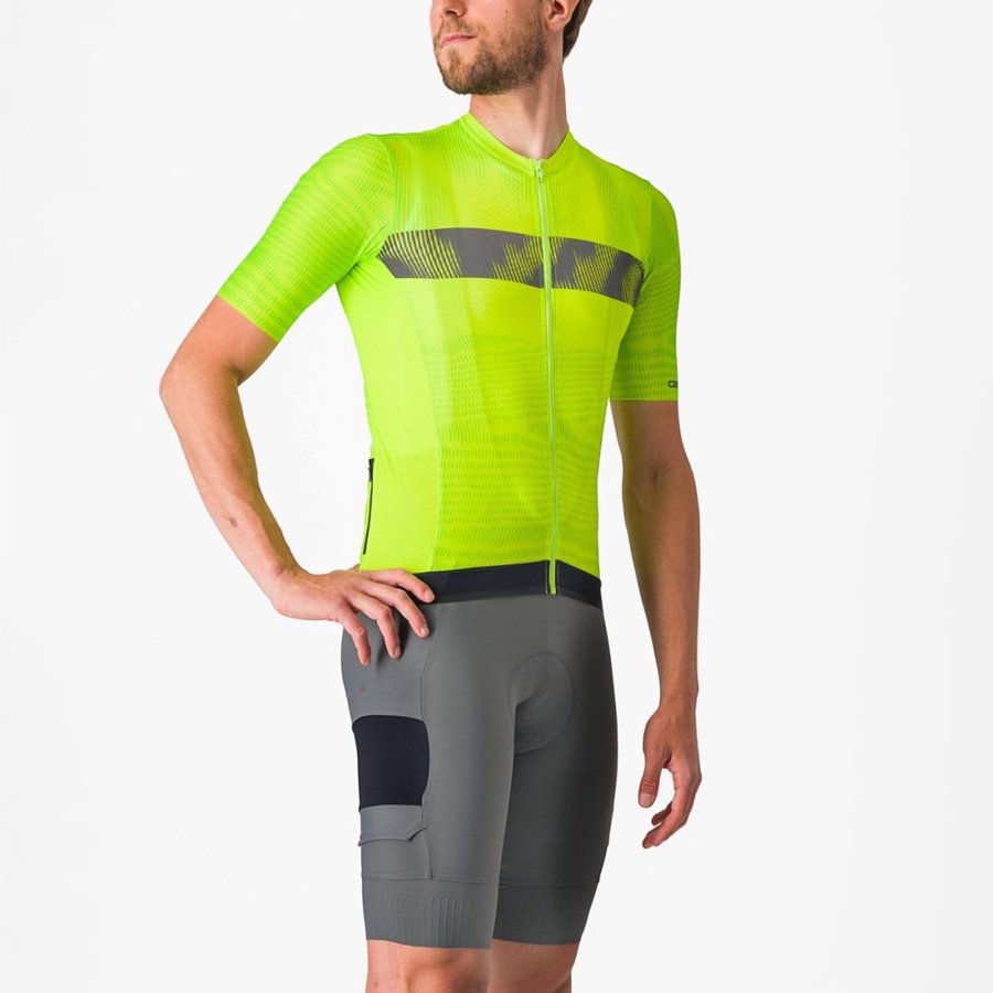 Castelli UNLIMITED ENDURANCE Men Jersey Light Green / Dark Grey | 8916GLXTN