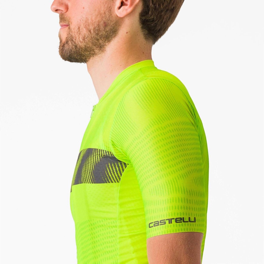 Castelli UNLIMITED ENDURANCE Men Jersey Light Green / Dark Grey | 8916GLXTN