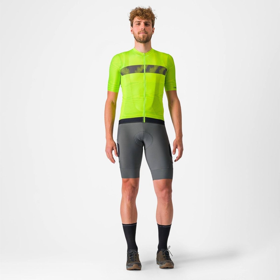 Castelli UNLIMITED ENDURANCE Men Jersey Light Green / Dark Grey | 8916GLXTN