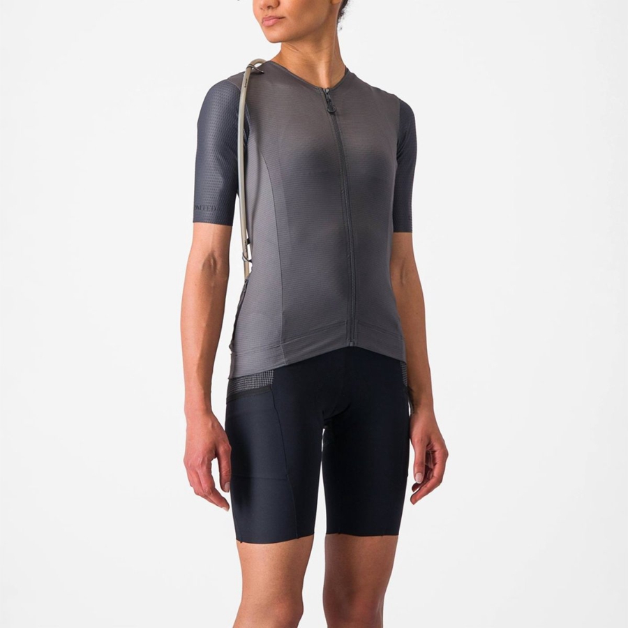 Castelli UNLIMITED PRO W Women Jersey Dark Grey | 2457ZSQDN