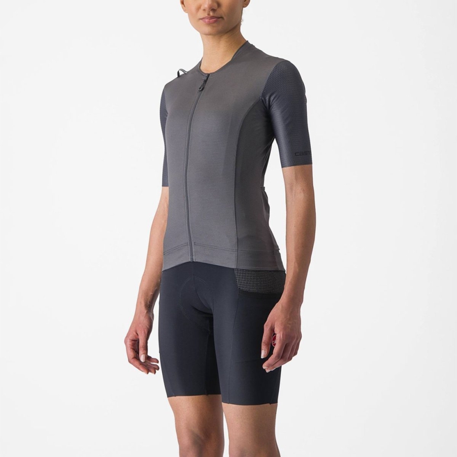 Castelli UNLIMITED PRO W Women Jersey Dark Grey | 2457ZSQDN