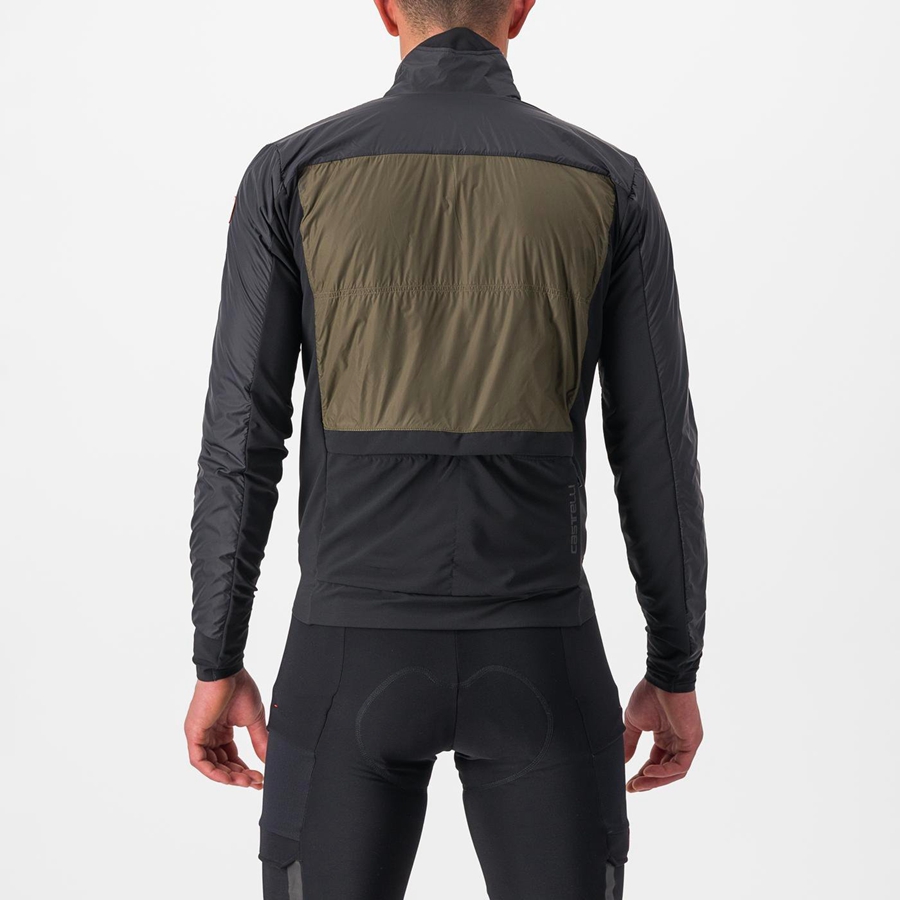 Castelli UNLIMITED PUFFY Men Jackets Black | 5720GQWOZ