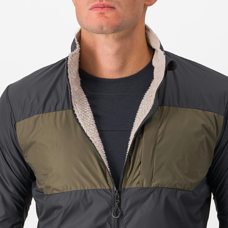 Castelli UNLIMITED PUFFY Men Jackets Black | 5720GQWOZ