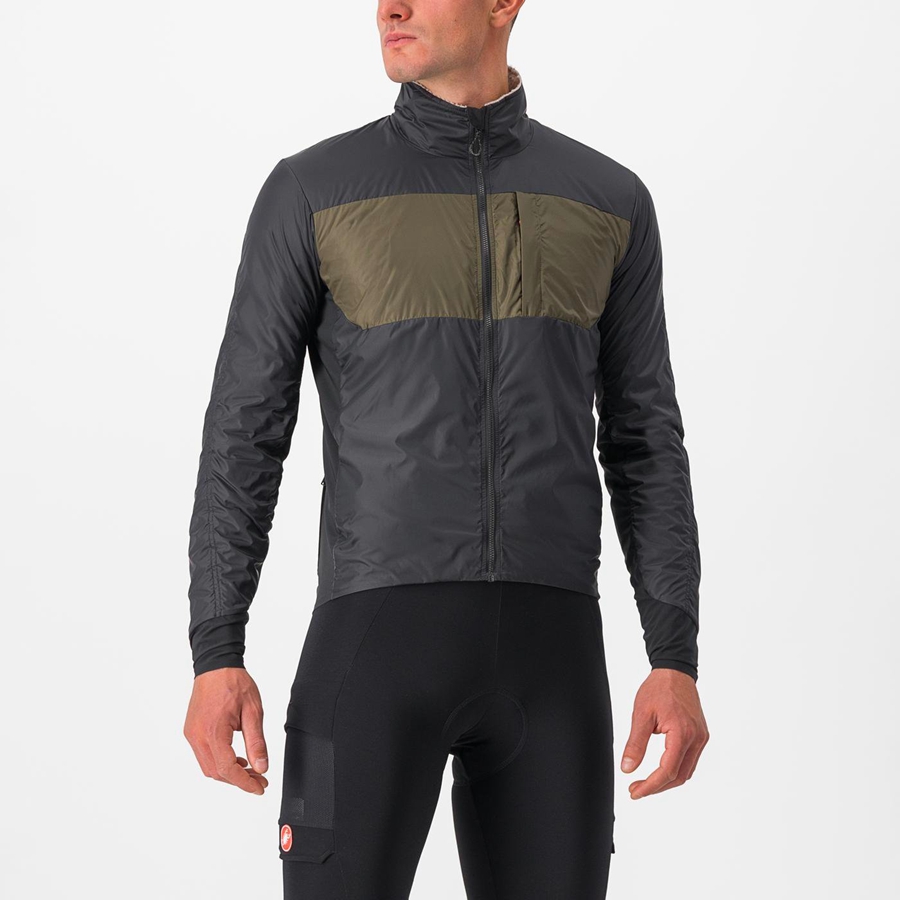 Castelli UNLIMITED PUFFY Men Jackets Black | 5720GQWOZ