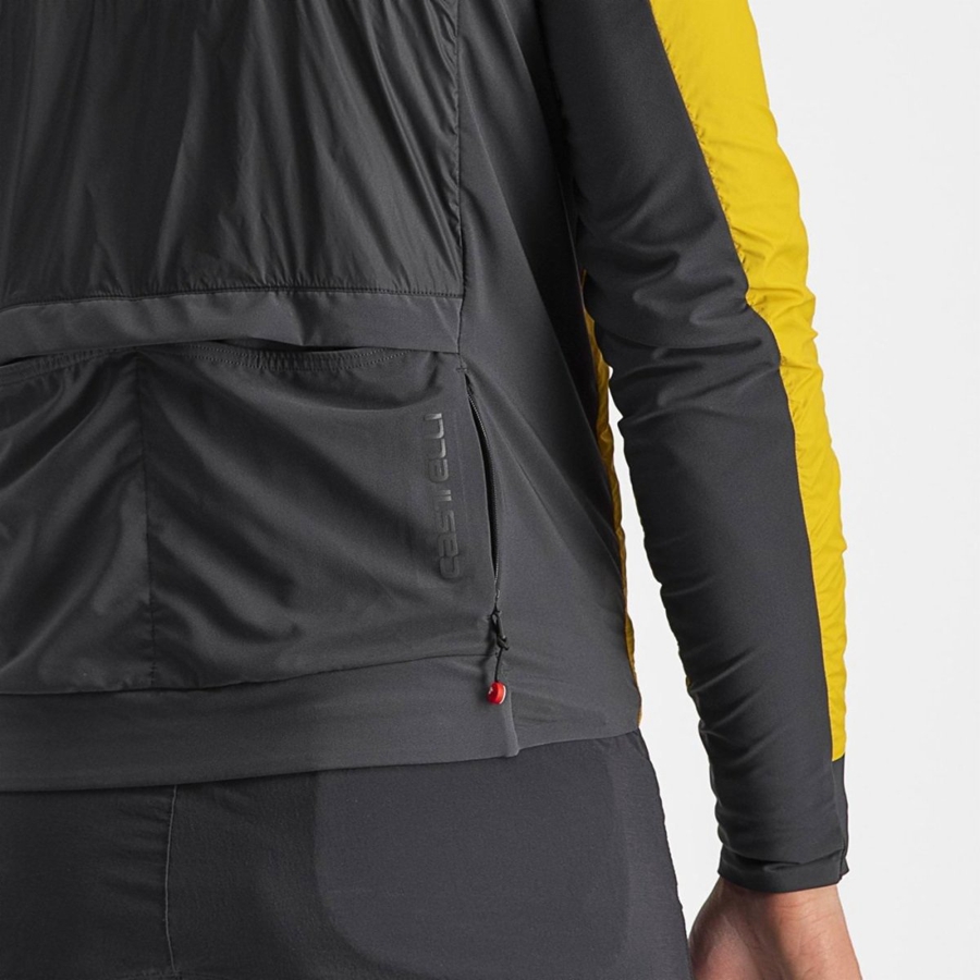 Castelli UNLIMITED PUFFY Men Jackets Dark Grey | 0347JUAXM