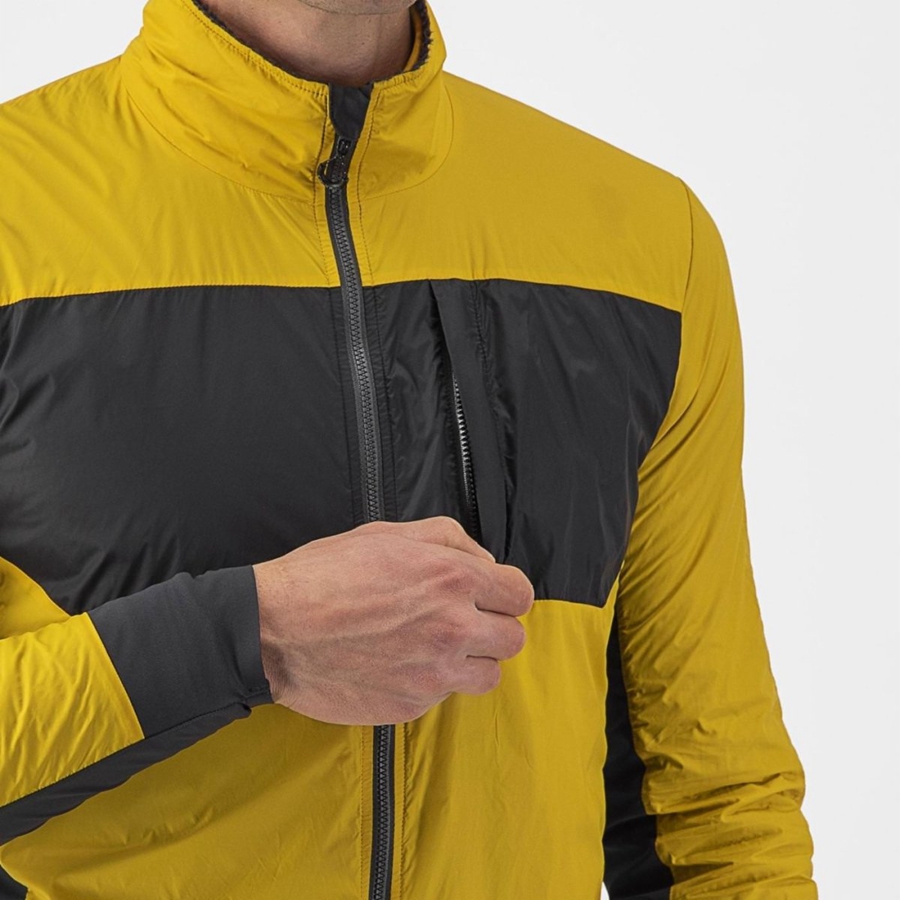 Castelli UNLIMITED PUFFY Men Jackets Dark Grey | 0347JUAXM